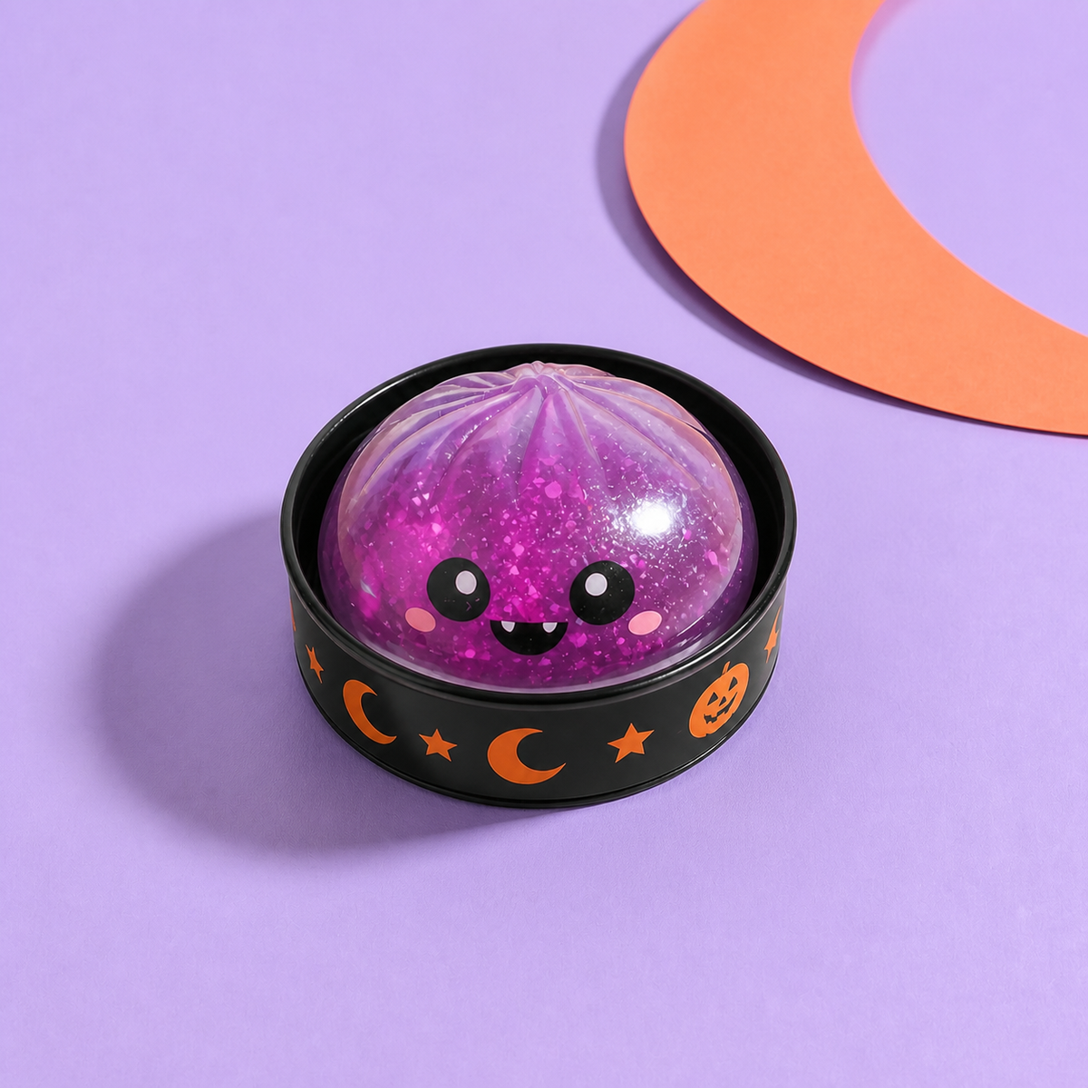 Halloween Mystery Dumpling Squishy on a lilac campaign set