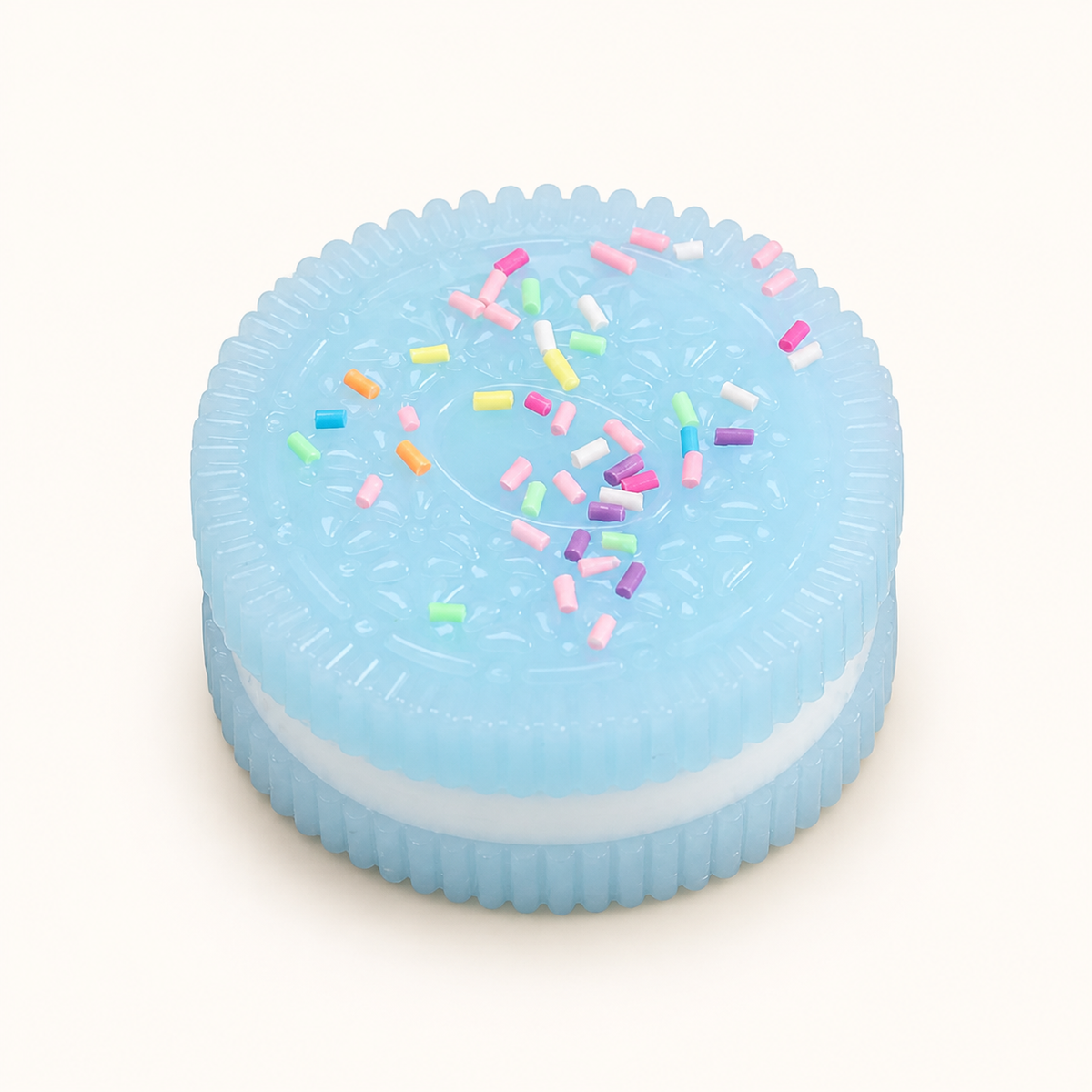 Sprinkle cookie stretch squishy in Light Blue