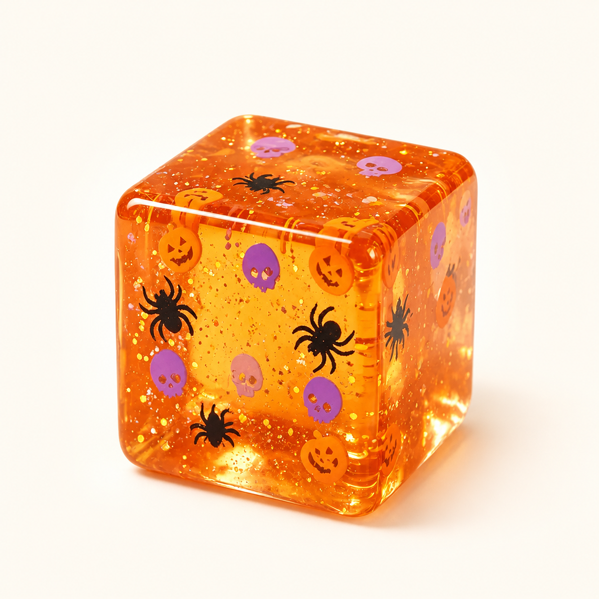 Halloween character cube squishy in Orange