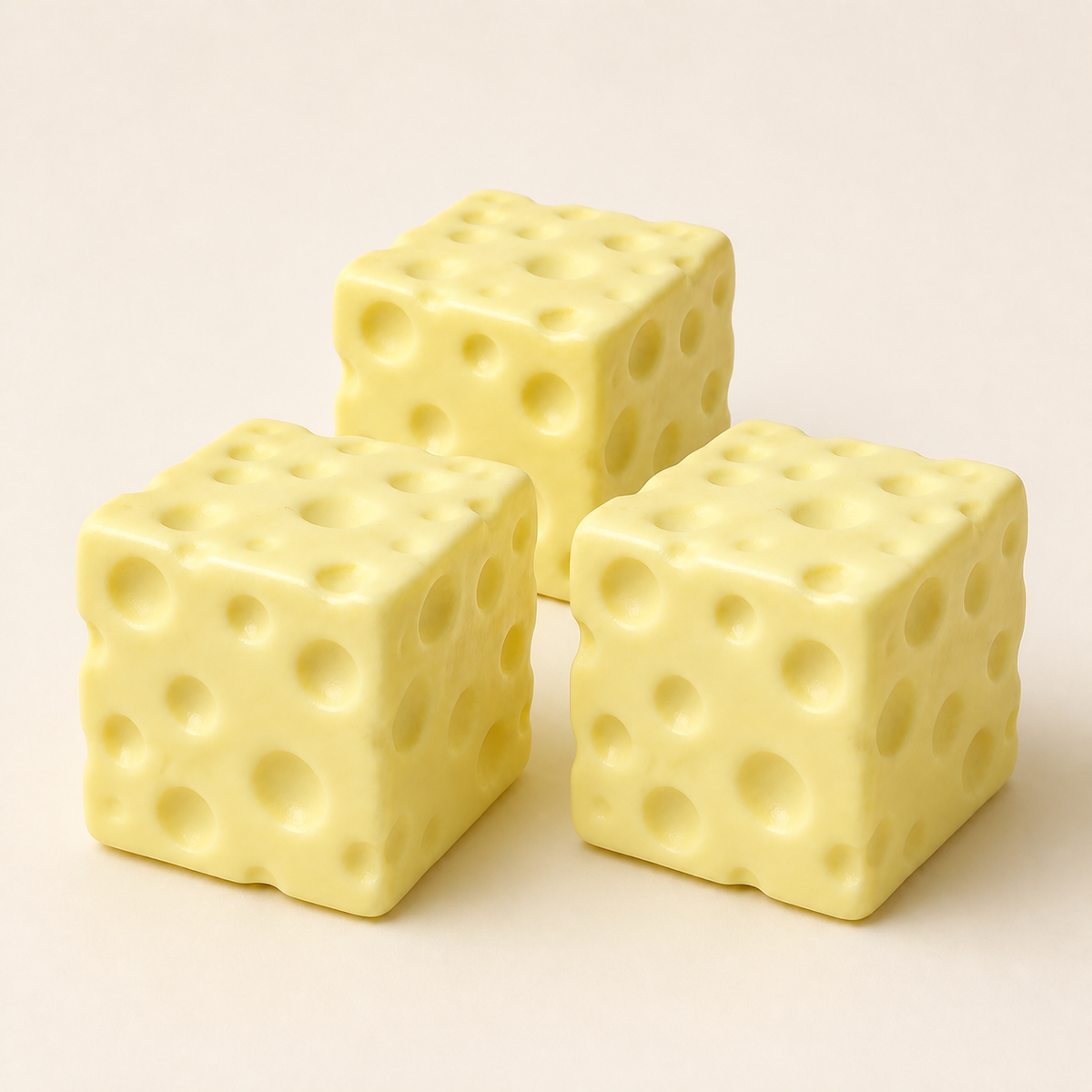 Cheese cube squeeze toy 3 piece pack